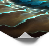 Fraktal für die blaue Spirale Poster (Ecke)