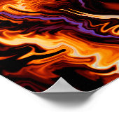 Fraktal für farbenfrohe Flammen Poster (Ecke)