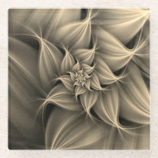 Fraktal für phantastische Blume Glasuntersetzer (Vorderseite)