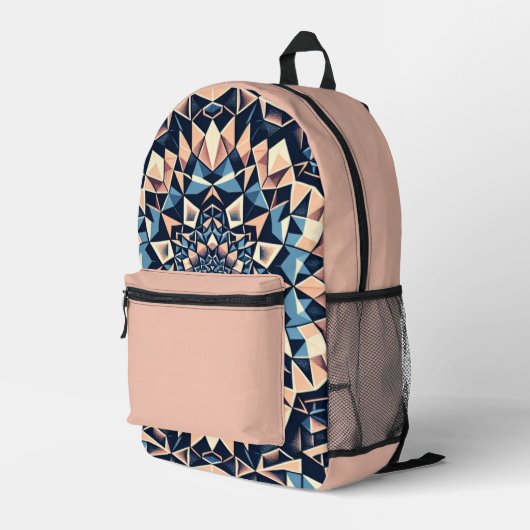 Fraktal Fusion Bedruckter Rucksack (Rückseitige Ecke Rechts)