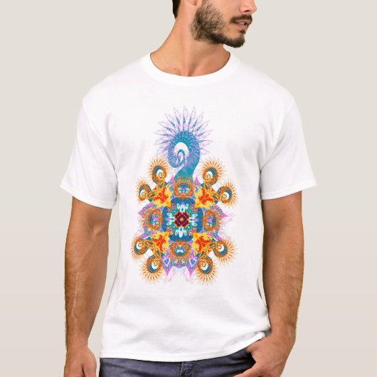 Fraktal Ganesh heller T - Shirt (Vorderseite)