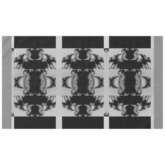 Fraktal Garden grau A Tischdecke (Vorderseite (Horizontal))