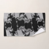 Fraktal Garden grau Badhandtuch Set (Handtuch)