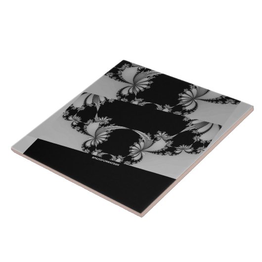 Fraktal Garden grau Fliese (Seite)