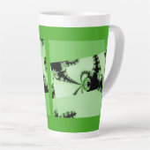 Fraktal Garden green Latte Tasse (Rechte Ecke)