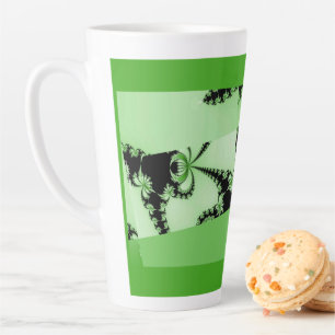Fraktal Garden green Latte Tasse