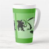 Fraktal Garden mantis Latte Tasse (Rechte Ecke)