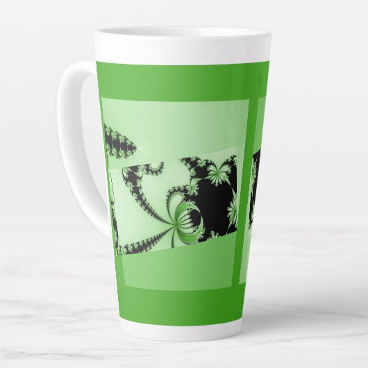 Fraktal Garden mantis Latte Tasse (Linke Ecke)