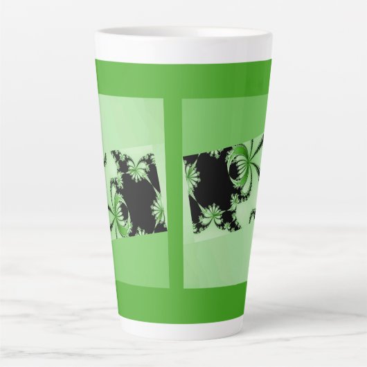 Fraktal Garden mantis Latte Tasse (Vorderseite)