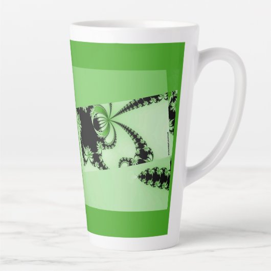 Fraktal Garden mantis Latte Tasse (Rechts)
