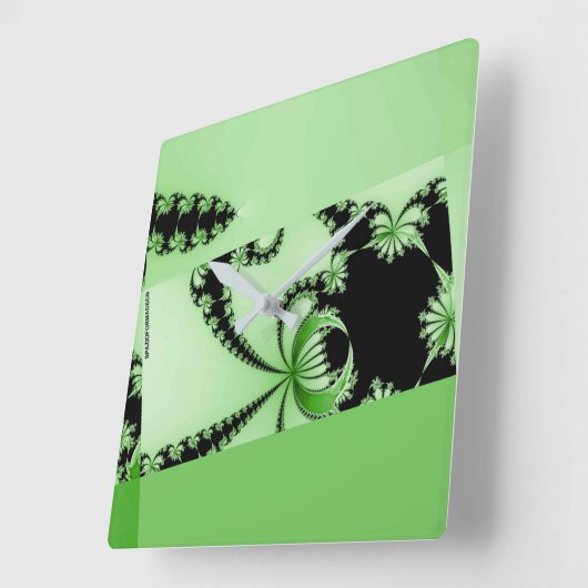 Fraktal Garden mantis Quadratische Wanduhr (Winkel)