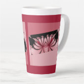Fraktal Garden Orchid Latte Tasse (Rechte Ecke)