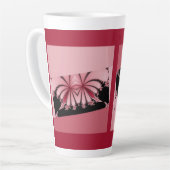 Fraktal Garden Orchid Latte Tasse (Linke Ecke)