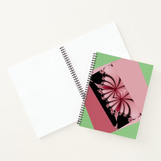 Fraktal Garden orchid & mantis Notizblock (Innenseite)