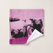 Fraktal Garden rosa Badhandtuch Set (Waschlappen)
