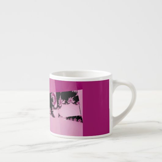 Fraktal Garden rosa Espressotasse (Rechts)