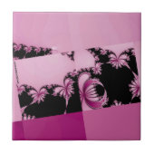 Fraktal Garden rosa Fliese (Vorderseite)