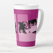 Fraktal Garden rosa Latte Tasse (Rechte Ecke)