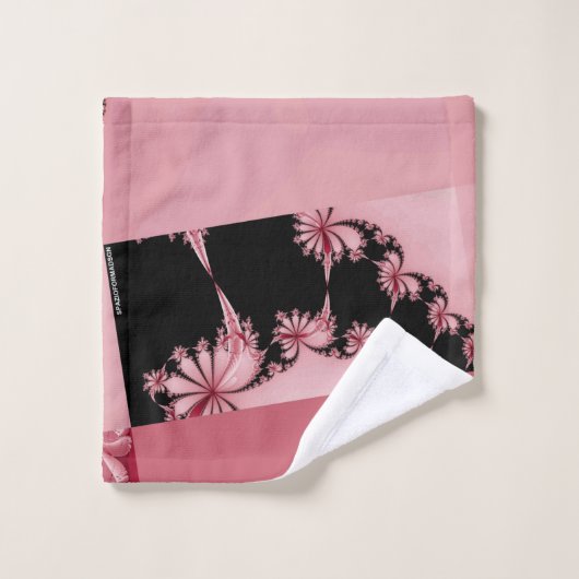 Fraktal Garden Rose Badhandtuch Set (Waschlappen)