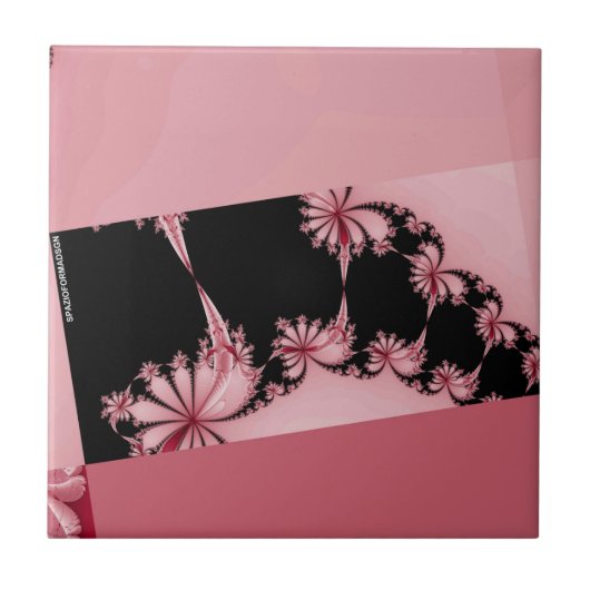 Fraktal Garden Rose Fliese (Vorderseite)