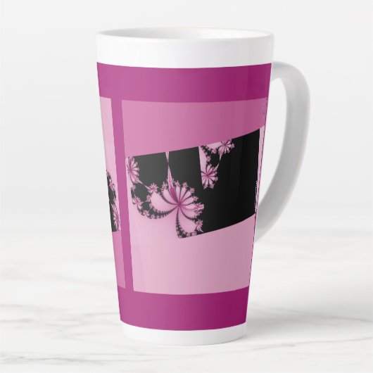 Fraktal Garden Rose Wasser Latte Tasse (Rechte Ecke)