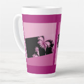 Fraktal Garden Rose Wasser Latte Tasse (Linke Ecke)