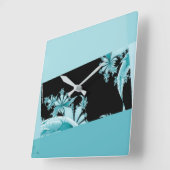 Fraktal Garden sky Quadratische Wanduhr (Winkel)