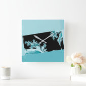 Fraktal Garden sky Quadratische Wanduhr (Zuhause)