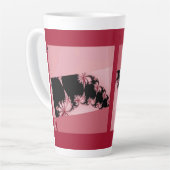 Fraktal Gartenanlage Rose Latte Tasse (Linke Ecke)