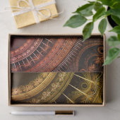Fraktal Gears Gold Abstrakt 16 Decoupage Seidenpapier (Geschenk)