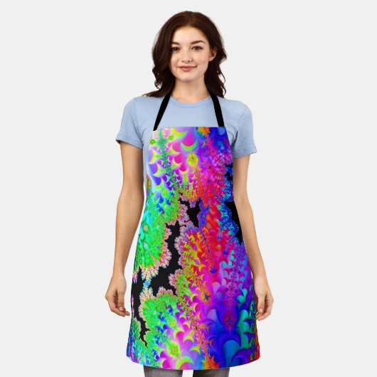 Fraktal Gefärbte Krawatte Schürze (Getragen)