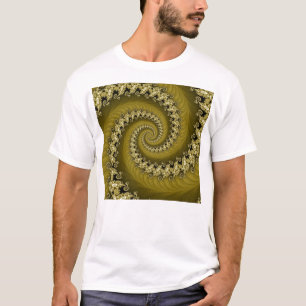 Fraktal-gelbes doppeltes gewundenes Shirt