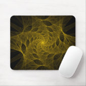 Fraktal gelbes gewundenes Mousepad (Mit Mouse)