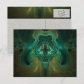 Fraktal Geode Postkarte (Vorne/Hinten)