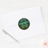 Fraktal Geode Runder Aufkleber (Umschlag)