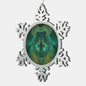 Fraktal Geode Schneeflocken Zinn-Ornament (Rechts)