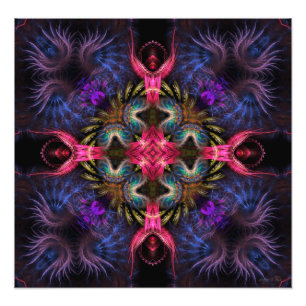 Fraktal-Geometrie Quadra Kunst-Foto Fotodruck
