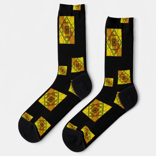 Fraktal Geometrie Socken (Linkes Detail)