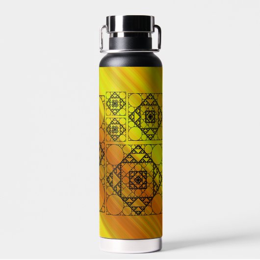 Fraktal Geometrie Trinkflasche (Rückseite)