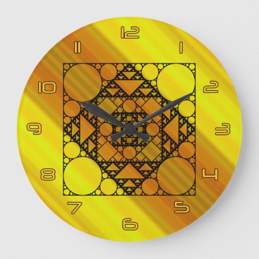 Fraktal Geometrie-Uhr Große Wanduhr (Vorderseite)