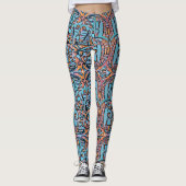 Fraktal geometrische Psy-Leggings Leggings (Vorderseite)