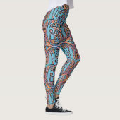 Fraktal geometrische Psy-Leggings Leggings (Rechts)
