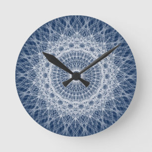 Fraktal Geometrischer Spirograph Runde Wanduhr