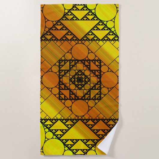 Fraktal Geometry Beach Handtuch (Vorderseite)