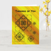 Fraktal Geometry Card Karte (Gelbe Blume)