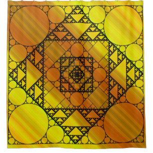 Fraktal Geometry Duschvorhang