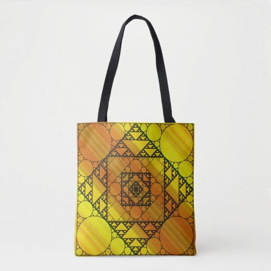 Fraktal Geometry Mehrdruck-Beutel Tasche (Vorderseite)