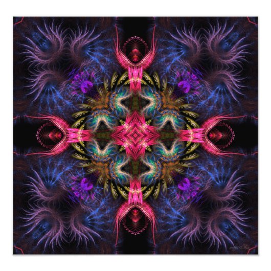 Fraktal Geometry Quadra Art Foto (Vorne)