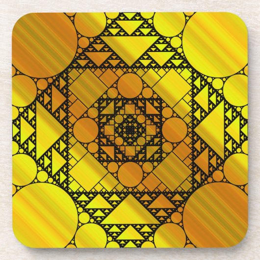 Fraktal Geometry Square Untersetzer (Vorderseite)
