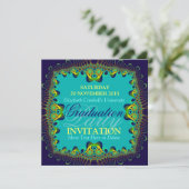 Fraktal Gewürz Exotic Graduation Party Einladung (Stehend Vorderseite)